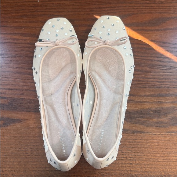 Gianni Bini Shoes - Gianni Bini Cream Rhinestone Flats